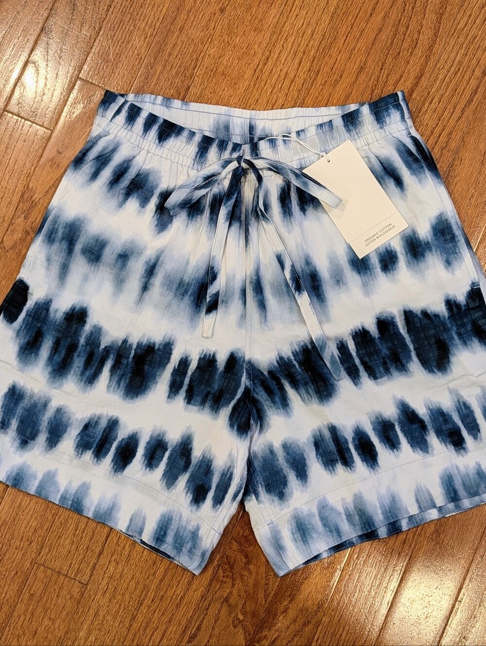 NWT COS Cotton Shorts - Shibori Japan Tie-Dye Indigo Summer Lightweight